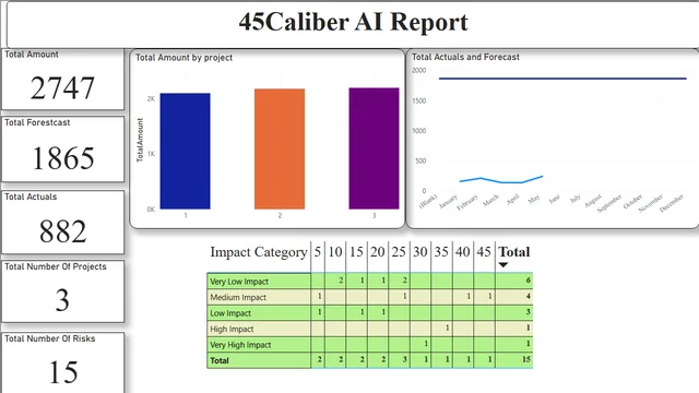 45 Caliber Case study — Other dashboard in Power BI