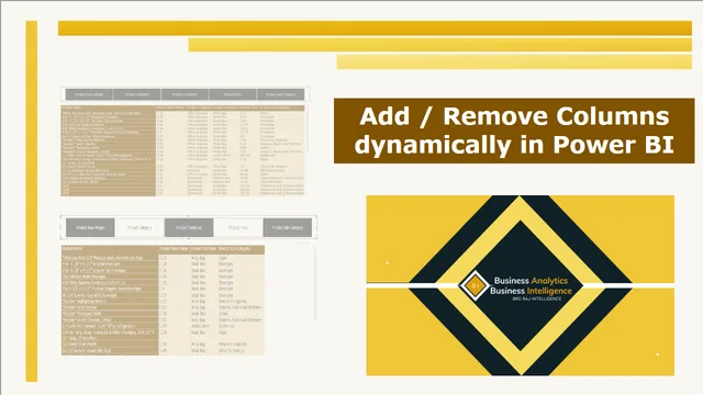 Column Add Delete — Governança BI dashboard in Power BI