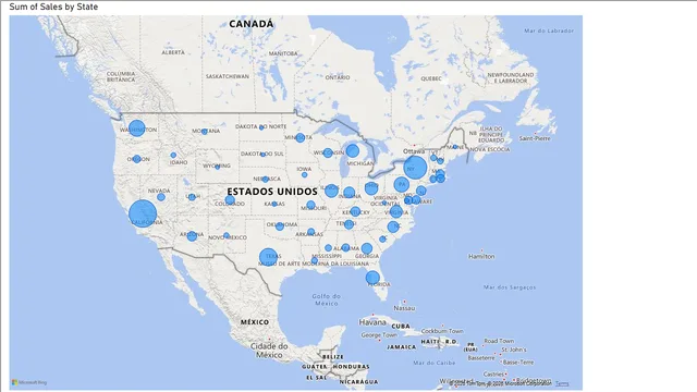 Geo Map — Power BI में Geografia डैशबोर्ड