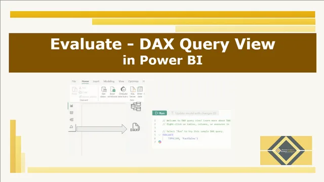 Evaluate DAX Query View — dashboard de Governança BI em Power BI