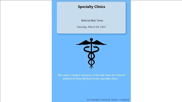 Clinic Wait Times — dashboard de Operações em Power BI