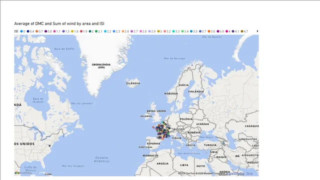 Forest Fire Map — dashboard de Operações em Power BI