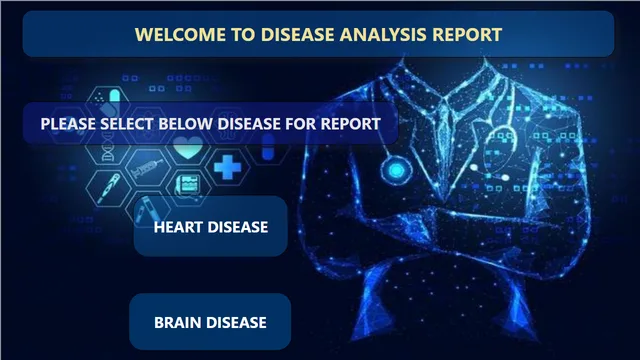 DISEASE ANALYSIS REPORT — Healthcare dashboard in Power BI