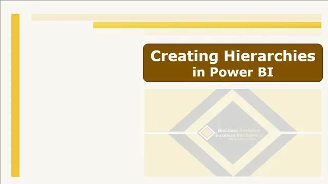 Creating Hierarchies — Governança BI dashboard in Power BI