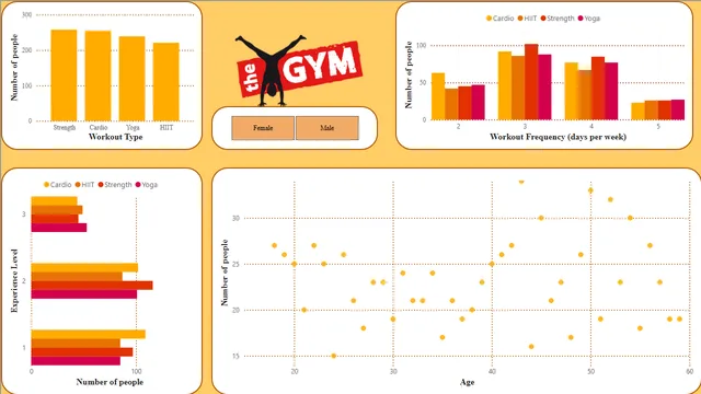 Gym — dashboard de Operações em Power BI