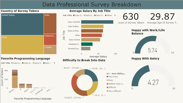 Data Professional Survey_Power BI Portfolio Project — Power BI में Governança BI डैशबोर्ड