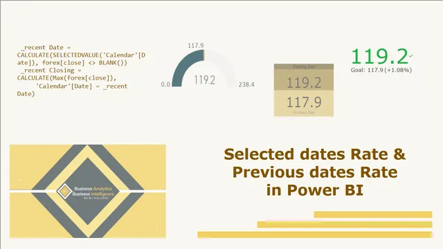 DAX - चयनित तिथि और पिछली तिथि — Power BI में Governança BI डैशबोर्ड
