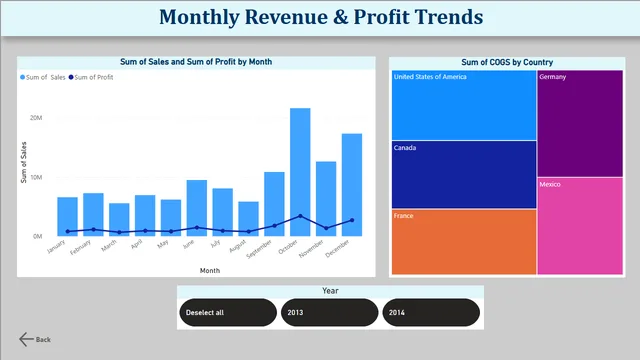 Agishma_PowerBI_Project — panel de Marketing en Power BI