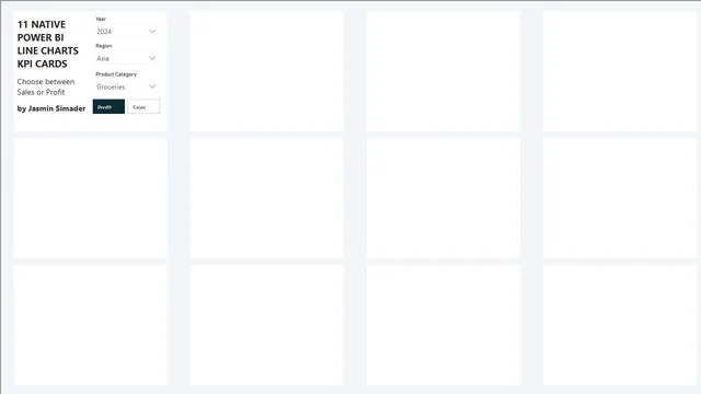 Power BI KPI Card Lines Charts Collection — dashboard de Operações em Power BI