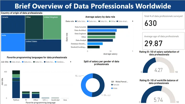Data_professionals_survey_dashboard — HR dashboard in Power BI