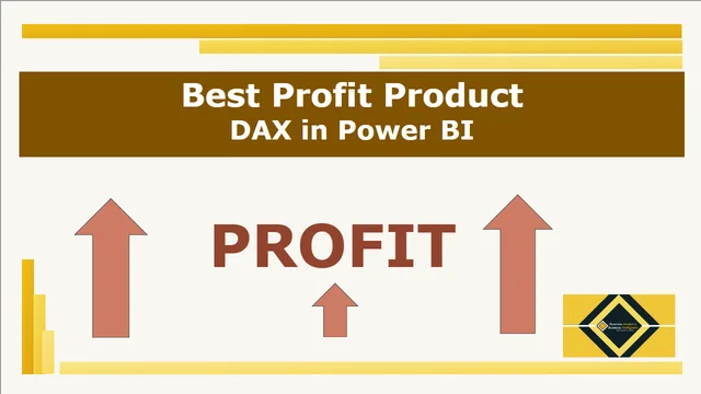 Best Profit Product — Finance dashboard in Power BI