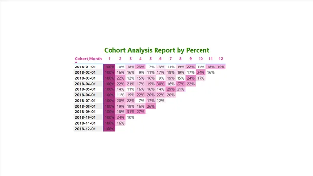Cohort_analysis test — Power BI में Análise डैशबोर्ड