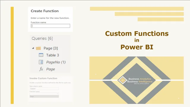 Custom Functions — Governança BI dashboard in Power BI