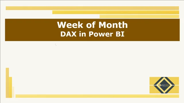 Week of Month — dashboard de Operações em Power BI