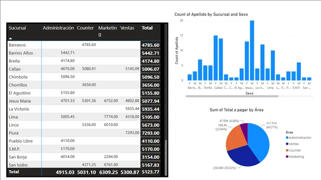 Formatos — dashboard de Operações em Power BI