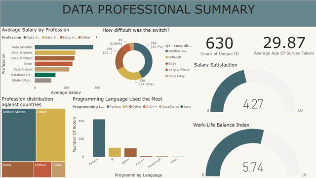 Data Professional Summary — Governança BI dashboard in Power BI