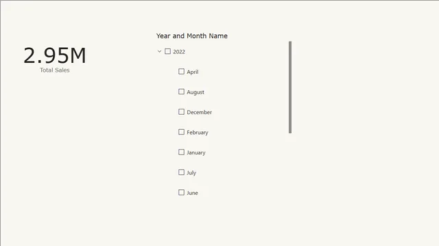 New List Slicer — dashboard de Operações em Power BI
