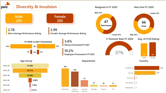 03 Diversity  — Power BI में Governança BI डैशबोर्ड