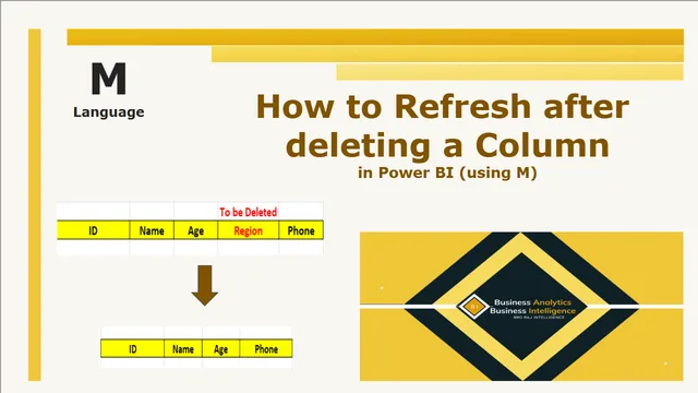 Refresh after Deleting Column — Governança BI dashboard in Power BI