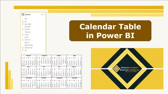Calendar Dimension — dashboard de Operações em Power BI