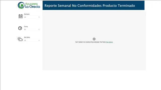 03_ModuloCalidad_ProductoTerminado — dashboard de Qualidade em Power BI