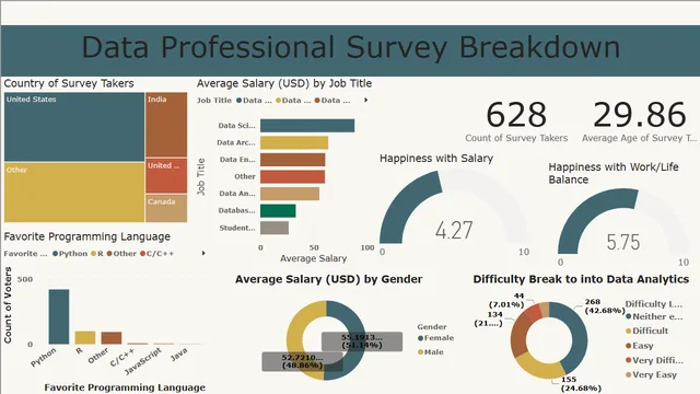 Data Professional Dashboard — HR dashboard in Power BI